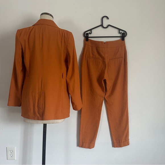 Mango Orange Blazer and Pants Set - size 4 - Picture 2 of 3